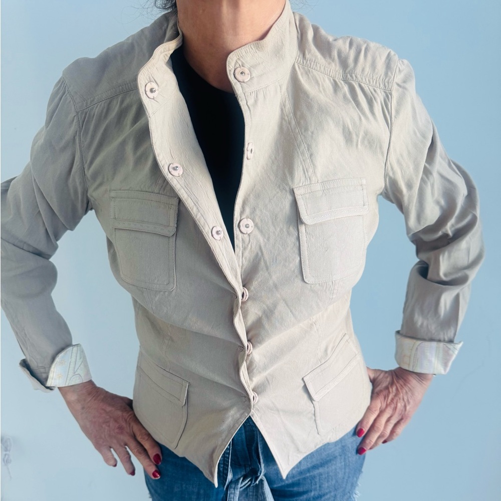 Tahari Light Brown Utility Jacket
